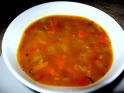 LENTEN CUISINE - My Big Fat Greek Lentil Soup makes a wonderful dish for Fridays in Lent or any time of the year.