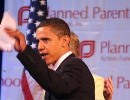 Image of In the July 17 speech, Obama attacked the Supreme Court decision that upheld the federal partial-birth abortion ban and the nomination of Supreme Court justices who favor overturning Roe v. Wade.  In the speech the senator said, 
