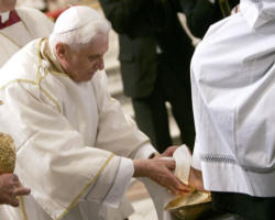 Image of Reflecting on Holy Week, which began Sunday, the Pope said the mysteries of Christ's passion, death and resurrection are filled with what surpasses all wisdom and knowledge, namely, the love of God manifested in Christ.