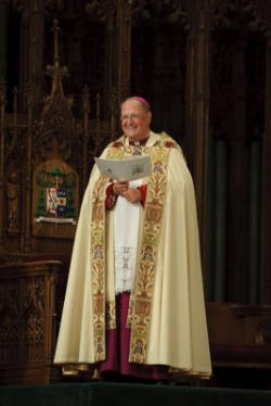 Image of At the end of his homily, he referred to the Easter visitation of the Lord with the travelers on the road to Emmaus and invited those present to join him on a similar journey with Jesus there in New York.