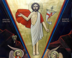 In the Sacrament of the Eucharist the risen Lord is present and mercifully purifies us from our sins; he nourishes us spiritually and infuses us with strength to withstand the harsh trials of life and the fight against sin and evil. Image of In the Sacrament of the Eucharist the risen Lord is present and mercifully purifies us from our sins; he nourishes us spiritually and infuses us with strength to withstand the harsh trials of life and the fight against sin and evil.