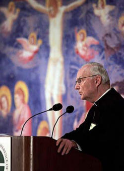 Image of (Bishop Donald Trautman,, STD, SSL) Its (Notre Dame's) relationship to the Catholic hierarchy and to the fundamental principles of the Church has been fractured and will take new leadership to rebuild. 