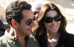 Image of The Italian-born wife of French President Nicolas Sarkozy, whom she married in February, 2008, made her comments in Femme Actuelle, a women’s magazine.