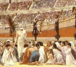 Image of History has a way of repeating itself, but it is always available as a great teacher, able to save us from the errors of the past. There are many lessons to be learned from what happened in the Roman Empire when a pagan elite sought in vain to eliminate Christian faith and morality, and replace them with religious relativism and moral license. I hope the lessons are obvious.