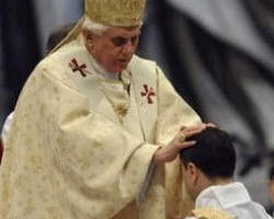 Image of May this year be an occasion for a period of intense appreciation of the priestly identity, of the theology of the Catholic priesthood, and of the extraordinary meaning of the vocation and mission of priests within the Church and in society. 