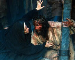 Image of She was there when He stretched out His Loving Arms and embraced the whole world, recreating it anew. There, when blood and water flowed from His wounded side. There where heaven was opened to earth and earth opened to heaven. She was there, given to the beloved disciple and, through him, to everyone of us who can now, with and in Jesus, call her mother.
