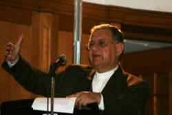 Image of (Patriarch Fouad Twal) 'It seems that politicians are more afraid of peace than of war and they prefer to manage the conflict rather than solve it.'