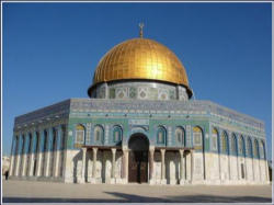 Image of Pictured: The Dome of the Rock 
<br>
<br>Nearly 14 centuries have passed since this challenge to the existence of Christianity was made; and indeed, we are living in the fallout of certain manifestations of it today.'