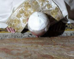 Image of (Pope Benedict XVI) 'Faith is first and foremost an individual and intimate encounter with Jesus, it means experiencing His closeness, His friendship, His love'.