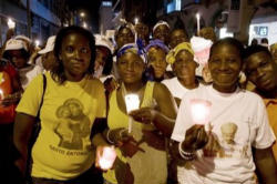 Image of The bishop expressed hope in the youth as the future of Africa, affirming that 'they are very quick to find themselves together, to share their deep aspirations amongst themselves, to pray together, to study their faith to find and bear witness in turn to their human and evangelical values'.