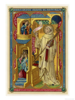 Image of (St. Bernard of Clairvaux) The Pope said Bernard's concept of true knowledge of God consists in a 'personal, profound experience of Jesus Christ and of his love'.