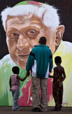Image of The Pope visited Africa earlier this year where he also called for such a new solidairty against hunger.