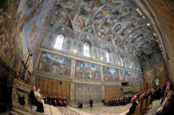Image of The pope proclaimed to the artsist: 'Through your art, you yourselves are to be heralds and witnesses of hope for humanity!' 