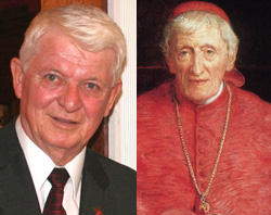 Image of Deacon Jack Sullivan and the late John Henry cardinal Newman whose prayers obtained a miraculous healing.