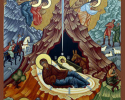 Image of If gold could have relieved our troubles and lifted us out of our darkness, then Jesus could have simply come in His Royalty and tossed us bags of coins.  If physical power and strength was all we needed to defeat our enemy, then the Invincible could have come with His armies and settled the whole matter in minutes.  He came to us in poverty so we would see that all we will ever need is who He is.