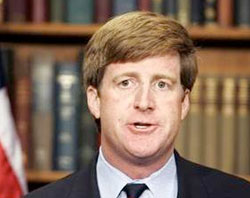 Image of 'Patrick Kennedy (pictured) is certainly not a pro-life congressman… So we’re delighted at the opportunity his resignation presents...We’re happy. We’d be happier if he would have just become pro-life.'(Barth E. Bracy, Executive Director of Rhode Island Right to Life)