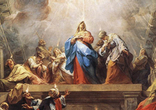 Image of The persistence of the Christ's followers and His mother to wait for the promise ended in fulfillment. On the Feast of Pentecost, tongues of fire appeared of each of their heads declaring the coming of the Holy Spirit.