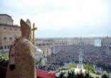 Image of Pope Benedict XVI in St. Peters Square.