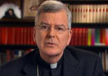 Image of Archbishop John Nienstedt defending marriage, family and the true common good of society on the DVD sent to all of the faithful of his Archdiocese.