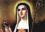Image of Wednesday's lesson was about St. Gertrude the Great (1256-1301 or 1302), 