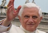 Image of Pope Benedict XVI was born Joseph Ratzinger on April 16, 1927, in Germany. He was elected Pope on April 19, 2005, at 78 years of age. 

