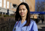 Image of Catherine DeCarlo, a Catholic nurse employed at Mt. Sinai hospital, was forced to participate in an 