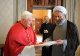 Image of Pope Benedict XVI and Islamic Leader from Iran