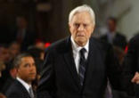 Image of The late Sargent Shriver at the funeral of Senator Ted Kennedy.
