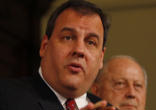 Image of New Jersey Governor Chris Christie speaking at the American Enterprise Institute in Washington, DC on February 16, 2011