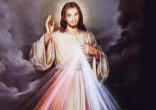 Image of Divine Mercy flows forth from the Sacred Heart of Jesus