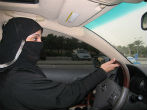 Image of Saudi women took the wheel on Friday to protest the government's ban against driving while female.
