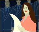 Image of Four single men, one long checklist and one humbled woman
