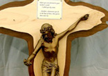 Image of The inscription above Jesus' head is from Jeremiah 1:5 and Matt. 26:40: 
