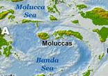Image of Map of Indonesia and the Maluku archipelago (Photo Courtesy of Daniel Feher/www.freeworldmaps.net)