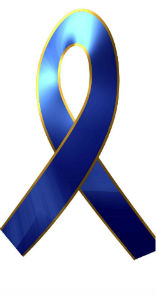 Image of The blue ribbon is the symbol for child abuse awareness.