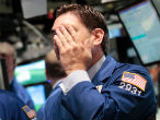 Image of A trader doesn't like what he sees during Friday's session.