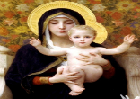 Image of The Angel of the Lord visits Our Lady and she gives her 