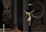Pope Benedict XVI venerates the Cross Image of Pope Benedict XVI venerates the Cross