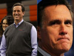 Image of Santorum's endorsement of Romney isn't exactly ringing, but it still counts. 