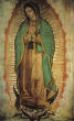 Image of Our Lady of Guadalupe on the tilma of Juan Diego.