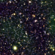Image of When telescopes like the Hubble peer deeply into space, all that can be seen are more and more galaxies emerging from the dark. Each point of light on this image is a galaxy, itself containing hundreds of billions of stars. 