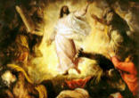 Image of On that Mountain, Jesus revealed before mortal eyes the Transcendent Truth of who He is - and who Peter, James and John ...and each one of us - will become in Him