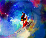 Image of Much like a surfer on a wave, scientists now believe it is possible to surf waves in spacetime and to move faster than the speed of light. 