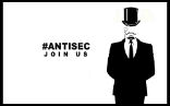 Image of An AntiSec logo. The group is known for targeting government agencies. 