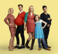 Image of Demonstrating the perversion of the show, the lead male characters appear pregnant in advertising images. 