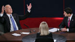 Image of The debate was a lively affair for Biden as Ryan watched the antics with stifled amusement. 