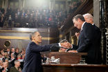 Image of Obama and Boehner are the two main players in the fiscal cliff talks. 