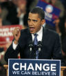 Image of Obama want your change, literally.