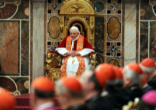 Image of Pope addressing Roman Curia