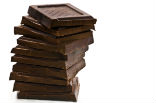 Image of It's hard to be sad when you have a stack of chocolate to enjoy. 